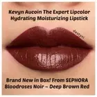 NIB KEVYN AUCOIN The Expert Lip Color BLOODROSES NOIR RED Brown Lipstick SEPHORA