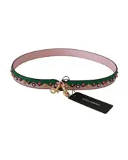 100% Authentic Dolce & Gabbana Leather Shoulder Strap with Logo Details One Size