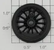 Lionel 18000-11 Black Open Spoke Geared Wheel with Short Eccentric Stud (10)
