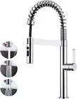 WELS Pull down Kitchen Mixer Taps High-Arc Metal 3-Mode Pull-Out Sprayer Laundry