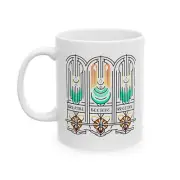 Ceramic Mug, (11oz) Breathe, Believe, Receive, mindful, manifest, meditation