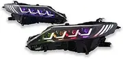 Car Lights Compatible For Toyota Camry RGB 2018-2024 Headlight LED Projetor Head Lamp Daytime Running Light Automotive Accessories(RGB)
