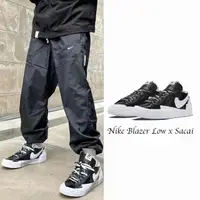 在飛比找momo購物網優惠-【NIKE 耐吉】Blazer Low x Sacai 黑白