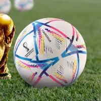 在飛比找Yahoo!奇摩拍賣優惠-卡塔爾世界杯用球5號膠黏足球歐冠小學生成人比賽訓練考試通用球