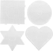 ibasenice 4pcs Bean Template Stencil Kit Transparent Geometric Templates for Kids Enhance Creativity and Spatial Thinking Safe and Educational Toy