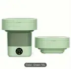 Portable Washing Machine,10L Folding Mini Washer with 3 Modes Light Green