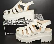 PRIMADONNA COLLECTION WOMEN SANDAL Strap Platform Euro Size 40 White 00134 ECP