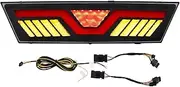 Brilluxa Brake Lamp, LED Rear Bumper Light with Wire Harness, Reflector Signal Lamp Collision Avoidance Tail Light Replacement