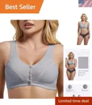 Versatile Snap Front Bra for Senior Women - Yoga, Sleepwear, & Everyday Comfort