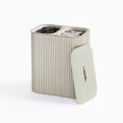 Joseph Joseph Tota Twin Luxe 90L Easy-Empty Bamboo Laundry Basket - Ecru