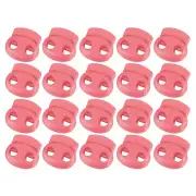 Plastic Spring Cord Locks, 20Pcs Shoe Lace Tie Lock (Rose)