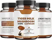 Tiger Milk Mushroom 300mg Capsules supplements, Promotes Immune and Respiratory Function also for Lung Detox – Traditional Herbal Remedy for Respiratory Wellness,lungs Detox lions mane supplement