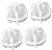 Baluue 4pcs Laundry Ball Washing Ball Anti-winding Balls Washing Machine Washer Ball Laundry Washer Ball Dryer Machine Ball Reusable Washer Ball White Pp