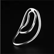 Metal Chastity Lock Curved Cock Rings Lightweight Adult Sex Toys Male Chastity Lock Penis Ring Erection Ring Bondage Training Chastity Device