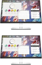 2 Units HP E24G4 23.8” Monitors (Renewed) with HDMI and Stands