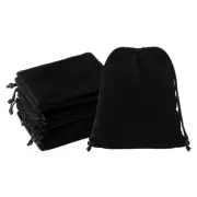5x6 Black Velvet Drawstring Bags - 50 Small Velvet Drawstring Pouches Bulk fo...