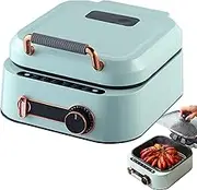 1800w Electric Baking Pan Double-Sided Grill, Maker Breakfast Maker Small with 180° Opening and Independent Temperature Control, Non-Stick Coating, for Commercial Kitchens