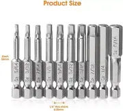 10PCS Hex Head Allen Wrench Drill Bit Set Hex Head Screwdriver Bit Set Magnetic