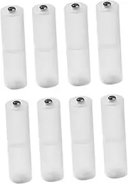 CIYODO 8Pcs Transparent Battery Storage Box Practical AAA to Aa Converter Adaptors for Home Organization Compact Design for Easy Carrying and Visibility