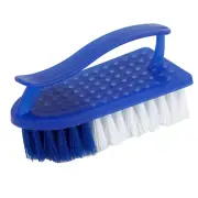 Clothes Shoes White Dark Blue Bristle Plastic Scrub Brush Cleaning Tool