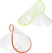 [JEWEDECO] 2pcs Transparent Replaceable Hat Brim Shield for Raincoats Face Protector for Adults Easy to Install Versatile Compatibility for Rainy Weather Use