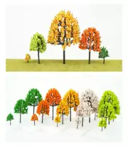 20PC Miniatures Lot Season Flower Trees HO/OO Scale Multicolour Garden Plants
