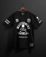 Mitchell & Ness X MASTERMIND Japan Men’s Black Mesh T- Shirt Brand New Size L