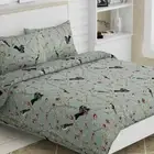 Cotton Double Bedsheet with 2 Pillow Covers King Size 186 TC Size 108 in x 108in