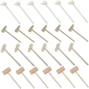 24Pcs Mini Wooden Hammers for Creative Crab Lobster Mallets Lightweight Educational for Seafood Parties Safe Premium Construction