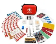 Mini First Aid Kit,100 Pcs w/ Hard Shell Case for Travel,Home,Office,Camping,Car