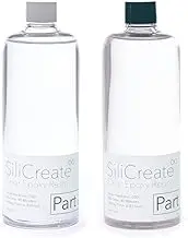 SiliCreate CrystalClear Epoxy Resin | Easy 1:1 Mix Ratio | Perfect for DIY Resin Art, Jewellery Making, and More (1Kg)