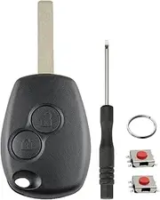 2 Buttons Car Key Fob Case For Vauxhall Opel Vivaro B Movano Renault Trafic Clio Master Kangoo Modus Dacia Duste Logan Sandero For Renault Trafic key fob with VA2 Blade Screwdriver key Ring