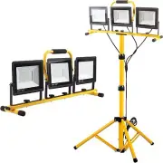 HBN 21000 Lumen LED Work Lights w/ Stand,3 Adjustable Head LED Work Light 6500K
