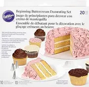 Wilton Cake Decorating Tip 20 Piece Set,Silver
