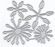 DzIxY Flower Pistil Metal Cutting Dies for Card Making Embossing Paper Die Cuts Sets Album Scrapbooking Templates Stencils Storage Pockets