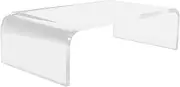 Clear Acrylic Monitor Riser Stand Single Sturdy Desktop Display Riser for Eye Health for Home Office Laptop Computer Use