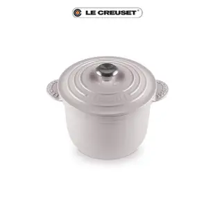 【Le Creuset】萬用窈窕鑄鐵鍋 20(柔粉紫-鋼頭-內鍋黑)