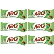 933687 6 x 36g PACKET NESTLE AERO PEPPERMINT BUBBLES CHOCOLATE BLOCK