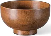 J-Kitchens 110 Heat Resistant Wood-Style Soup Bowl (Soup Bowl, Bowl, Wan, Lacquerware), 4.3 x 4.3 x 2.5 inches (11 x 11 x 6.4 cm), Heat Resistant ABS Resin, Made in Japan, Dishwasher Safe