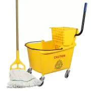 Commercial Mop Bucket with Side-Press Wringer for Floor Cleaning, Restaurants...