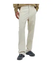 Elastic waist zipper casual pants XL Nude