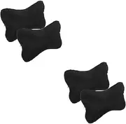ULTECHNOVO 2sets Ergonomic Car Neck Pillow for Travel Breathable Car Seat Headrest Pads Kawaii Car Accessories Design 2pcs*2