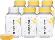 Breastmilk Bottles, Collection & Storage, 150Ml, Pack of 6