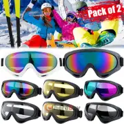 2 Pack Ski Goggles Snowboard Goggles for Men Women Adults Youth