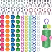 142 Pcs Bobbin Thread Organizing Clips, 70 Bobbin Holder Clips Color Thread Clips Holder, 32 Silicone Holder Bobbin Holders, 40 Bobbin Thread Holders for Quilting Sewing Machine Spool Organizing