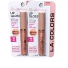 Lot Of 2,LA COLORS JUST KISSED C68644 MOISTURIZING SHIMMER GLOSSY SHINE LIPGLOSS