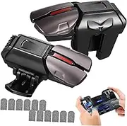 Homoyoyo 6-finger Gaming Controller Phone Game Controller 6 Pairs of Silver Fiber Finger Sleeves Anti-sweat Stable Fit Screen Touch c