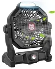JINLICTE Camping Fan with LED Lantern 10400 mAh 9 Inch Portable Rechargeable ...