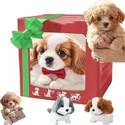 Smart Robot Dog, AI Robotic Dog New Plush Toy, Lifelike Robotic Puppy Walks, Barks & Wags Tail, Interactive AI Pet Companion for Kids & Adults D