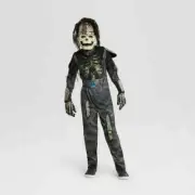 Skeleton Warrior Undead Zombie / Cosplay Halloween Costume w Mask / Child M 8-10